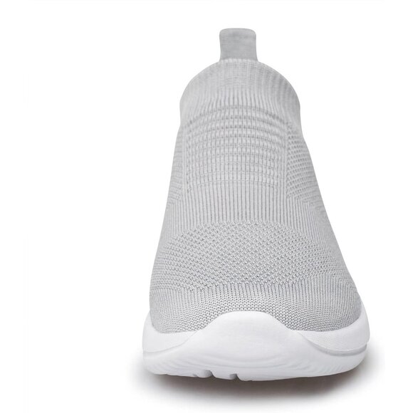 Sillenorth Mens Light Gray Sock Sneakers Lightweight Flat Casual Running Shoes - Picture 2 of 7